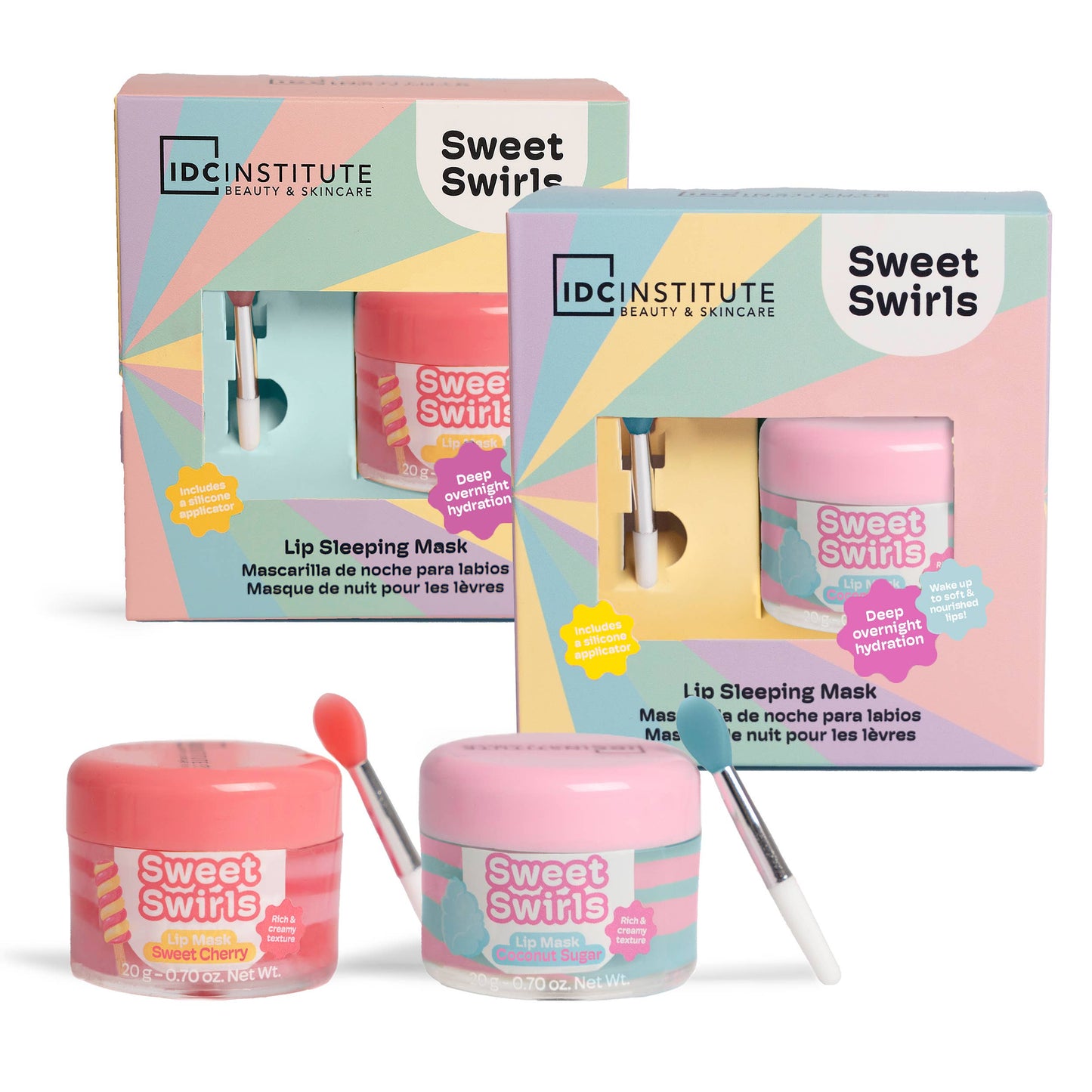 Idc Institute- MASCĂ DE NOAPTE PENTRU BUZE SWIRLY