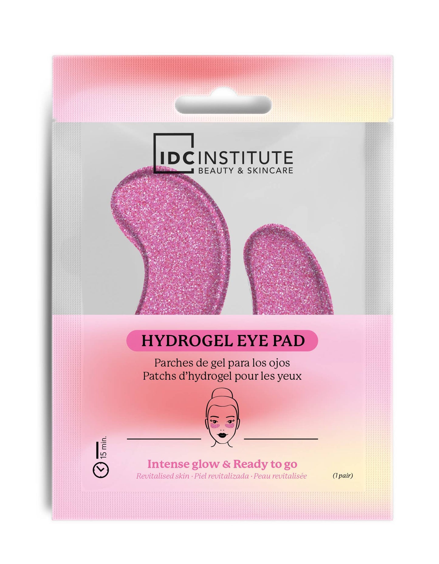 Idc Institute- Pads pentru ochi cu sclipici roz