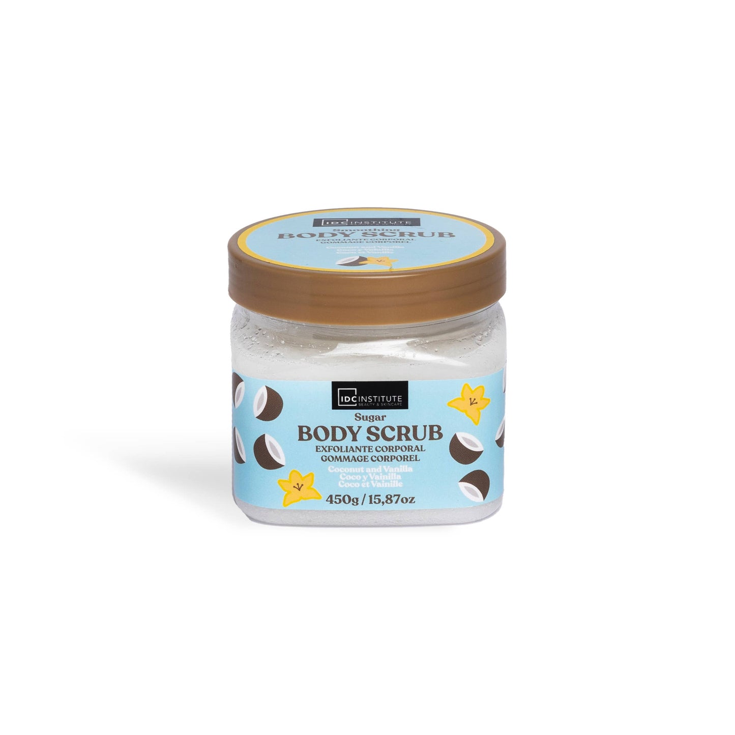 Idc Institute- Exfoliant corporal cu zahăr, cocos și vanilie 470 g