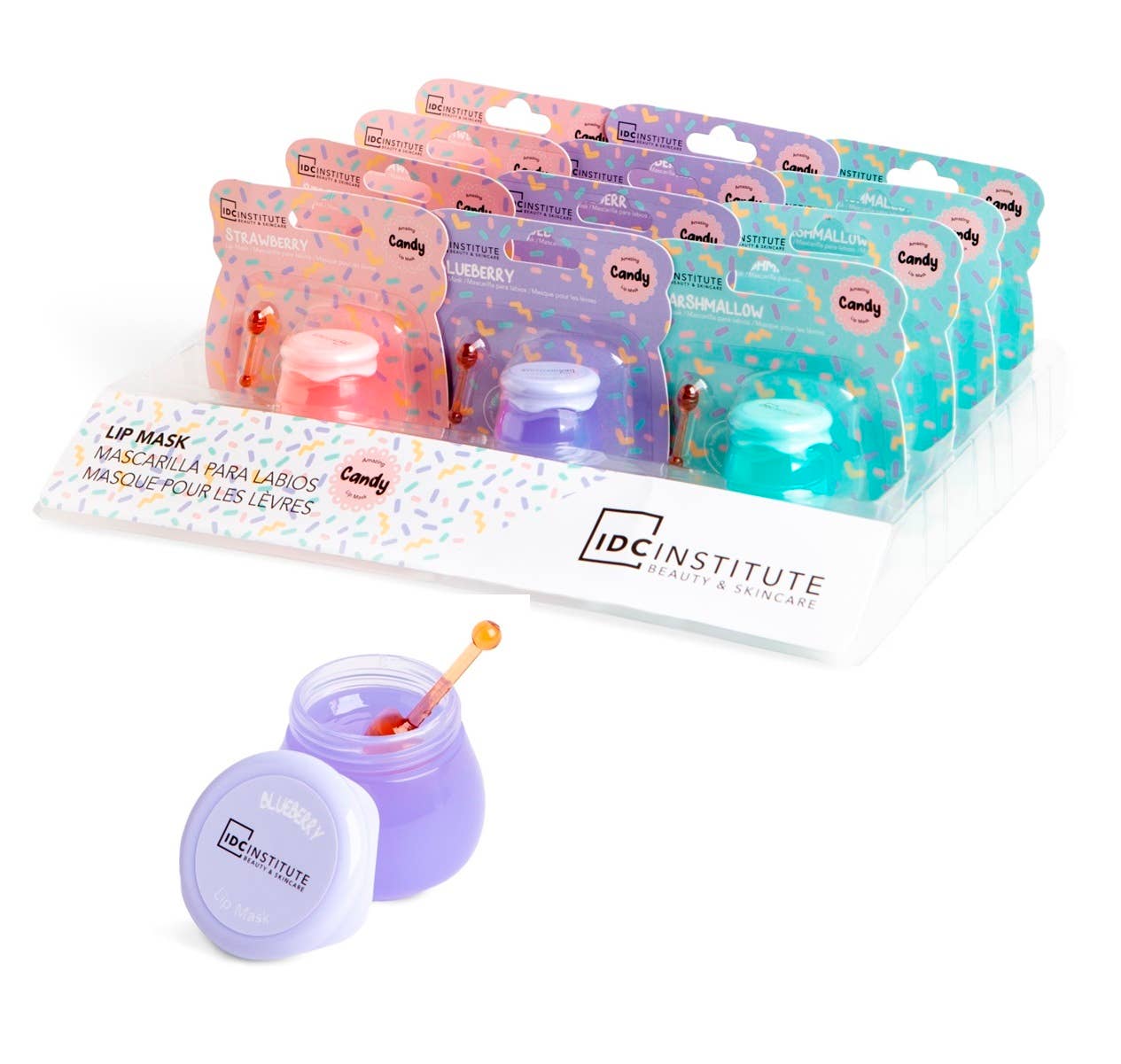 Idc Institute - Mască pentru buze cu aromă de bomboane CAPSUNI 6 g
